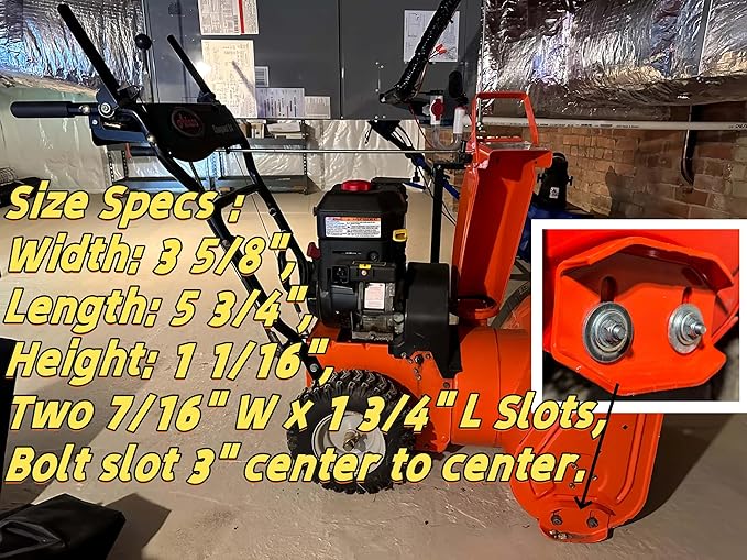 2Pcs Universal Snow Blower/Thrower Skid Shoes 02483859 for MTD John Deere Ariens Skid Plates 2459900 2483859