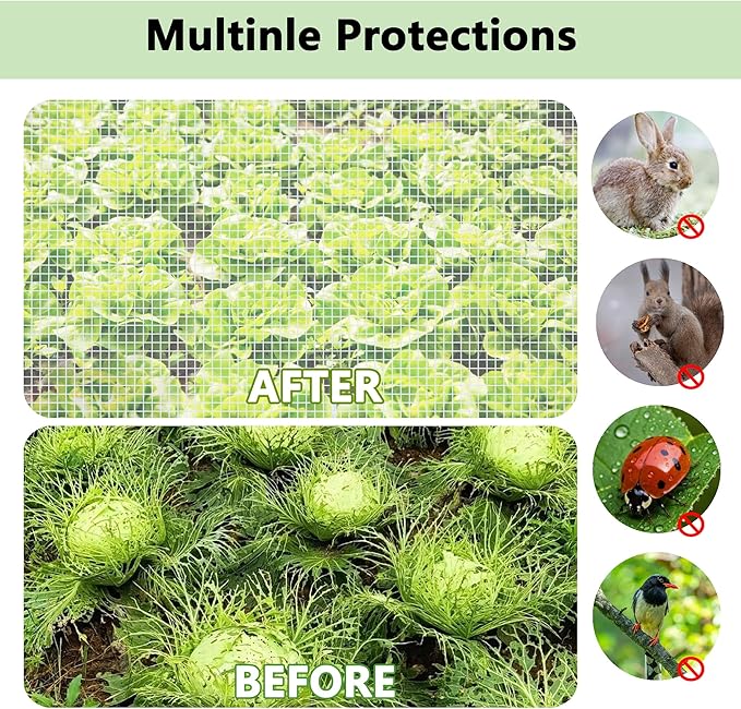45*22*16" Plant Covers Freeze Protection with Two Air Hole and Breathable Mesh for Raised Beds, Accelerator Plants Cover, Mini Greenhouse Cover, Frost Cover for Plant Vegetable Seedling Protector 2PCS