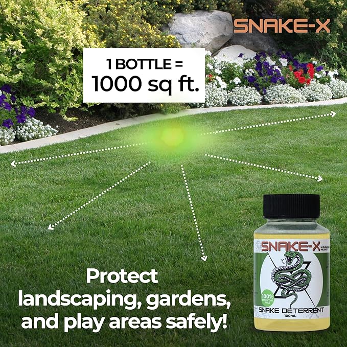 Snake Deterrent for Yard, Homes, and Outdoor Areas – Non-Toxic Essential Oil Blend