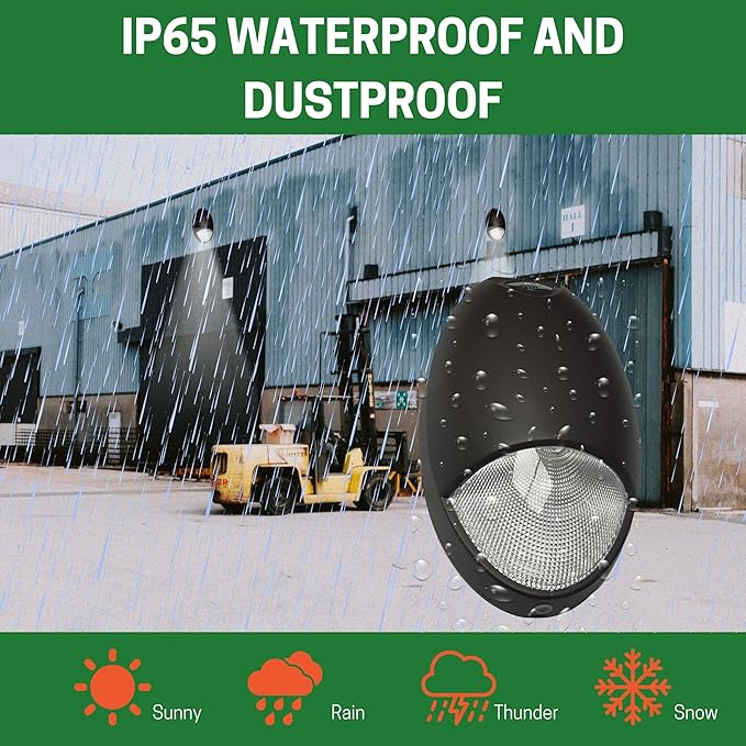 Mini Wall Pack Emergency Lights, Dark Bronze, 2 Pack - Outdoor Emergency Lights & Backup Lighting, Photocell Sensor, IP65, Wet Resistant, 90 Mins Battery Backup