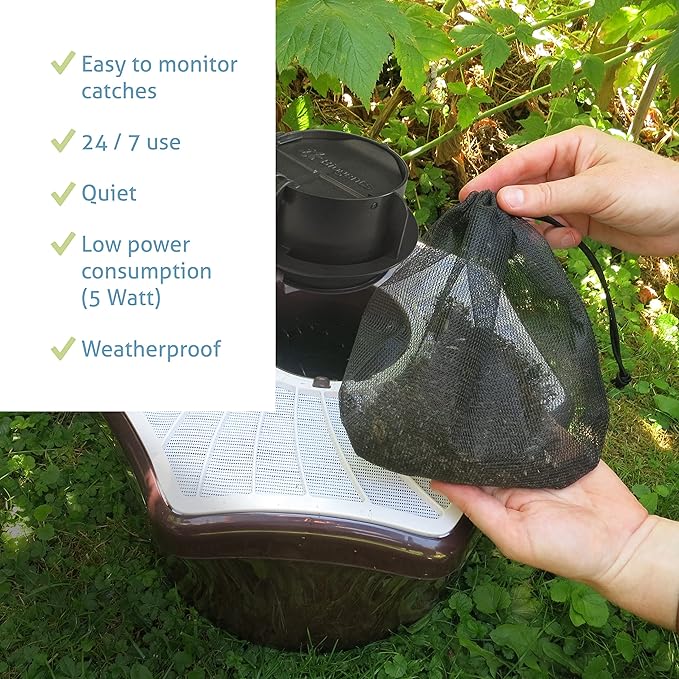 Biogents Mosquitaire Outdoor Mosquito Trap with Sweetscent Lure | Eco-Friendly, Pesticide-Free, Pet-Safe Repellent Alternative | Electric Catcher for Comprehensive Mosquito Control