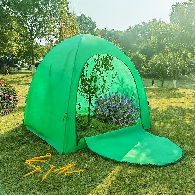 Portable Greenhouse - Walk-in Greenhouse Tent for Outdoors, Winter Plant Covers Freeze Protection, Winter Plant Warm Tent and Frost Covers Protecting Potted Plants Tree (59x59 x60 inch -1PCS)