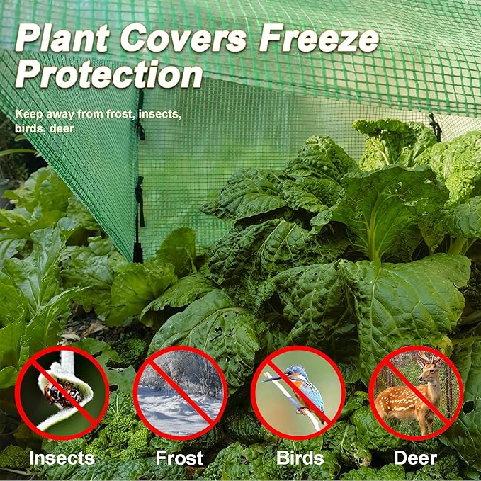 40″*40″*31″ Winter Plant Warm Covers - Raised Bed Cover, Garden Row Accelerator, Warm Tent Freeze Protection Humidity Domes for Germination, Seedling Propagation Protecting Plants from Animals 2 PCS