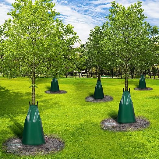 (18+1 Value Pack) 20 Gallon Tree Watering Bags, Heavy Duty and Slow Release Gator Bag for Trees, Premium PVC Plant Drip Irrigation Bags,5-8 Hours Releasing Time,Reusable