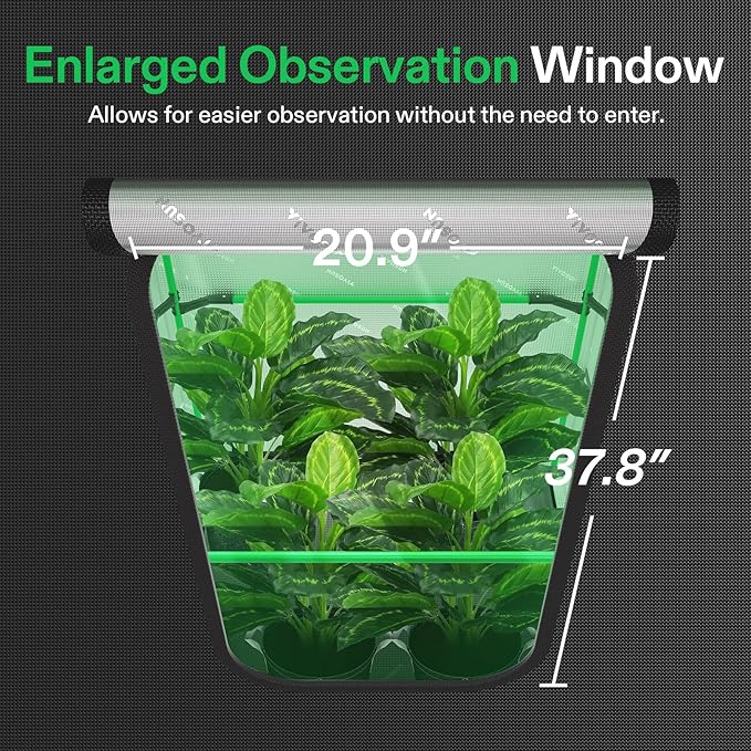 VIVOSUN P848 96"×48"×80" PRO Grow Tent, with Thick 1 inch Poles, Strengthened High Reflective Mylar Oxford Fabric, Extra Hanging Bars & High CFM Kit for Hydroponics Indoor Plant for AeroLight A200SE×4