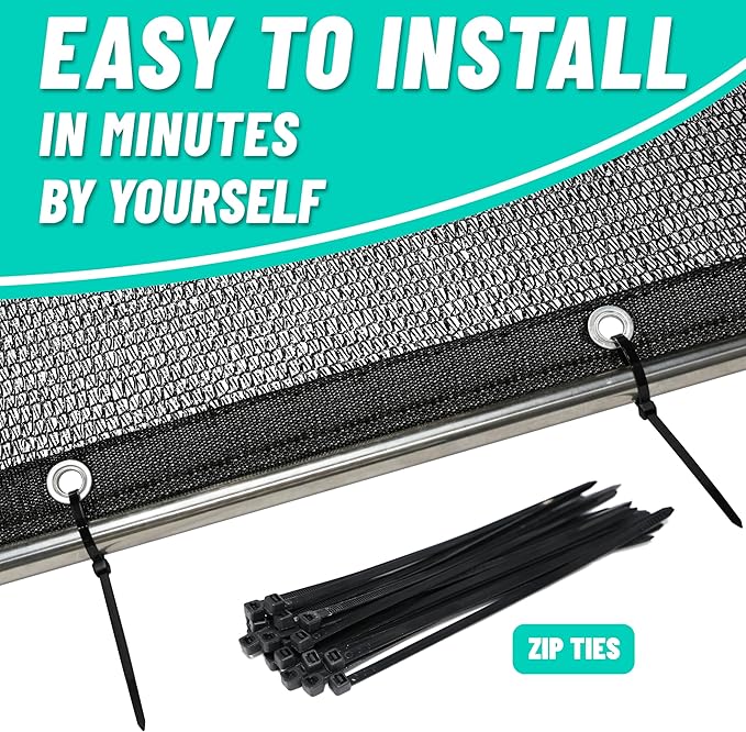 Royal Shade 30% Black Shade Cloth Custom Size 2FT x 39FT Mesh Tarp with Grommets for Garden Patio, Plant Shading, Greenhouse, Pergola, Chicken Coop, Dog Kennel, Lawn (We Make Custom Size)