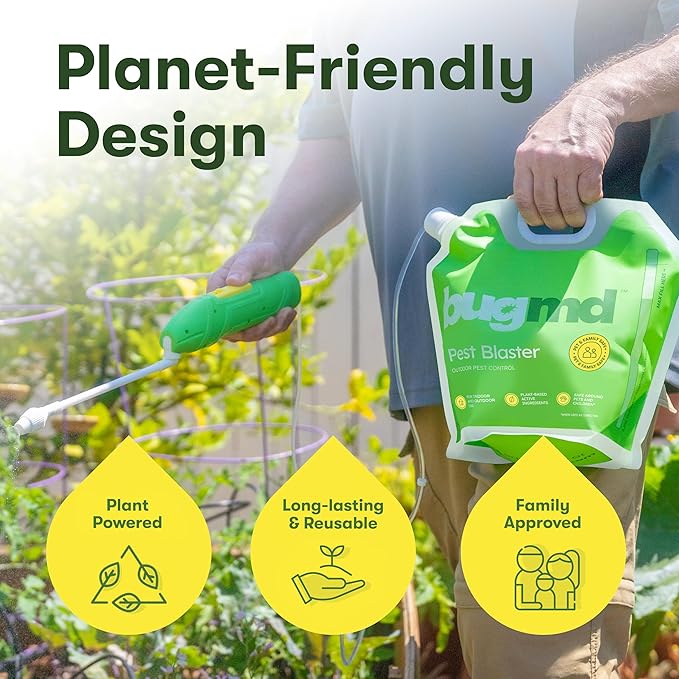 BugMD Blaster Kit - 3 Pack Pest Control Essential Oil Concentrates 3.7 oz and 1 Pest Blaster - Plant-Powered Bug Spray for Home, Insect Killer, Ant Killer for House, Flea Spray for Home, Roach Spray