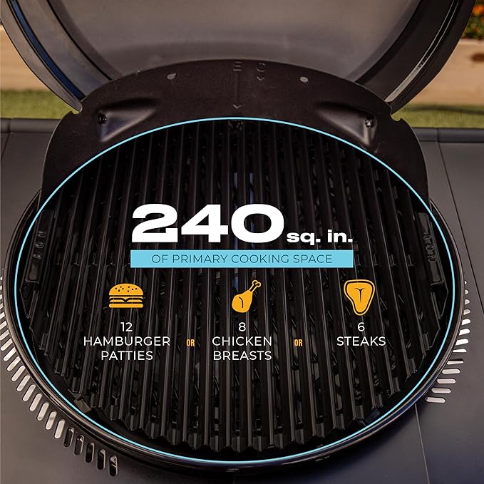 Bistro Pro Electric Grill & Griddle + Charcoal Mode, Black - 25302145