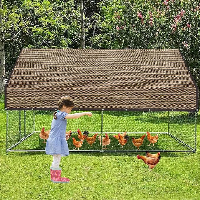 80% Shade Cloth -6.5x10FT Sunblock Net with Grommet,Lightweight and Durable UV Protection,Shade Cloth for Garden Patio Pergola Balcony Plants Greenhouse Dog Kennel Chicken Coop Outdoor