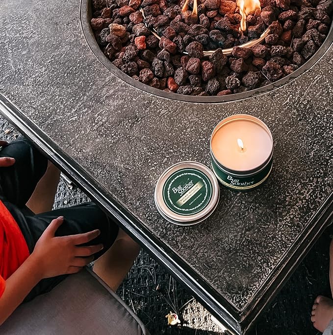 Bug Soother - Natural Insect, Gnat and Mosquito Repellent Candle, 1oz Bottle of Bug Spray Deterrent - Safe for Adults, Kids, Pets, Environment - Made in USA