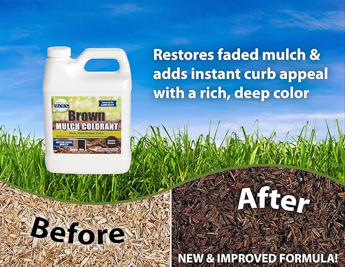 Sanco Industries MulchWorx Brown Mulch Color Concentrate - 2,800 Sq. Ft. - Rich Dark Brown Mulch Dye Spray