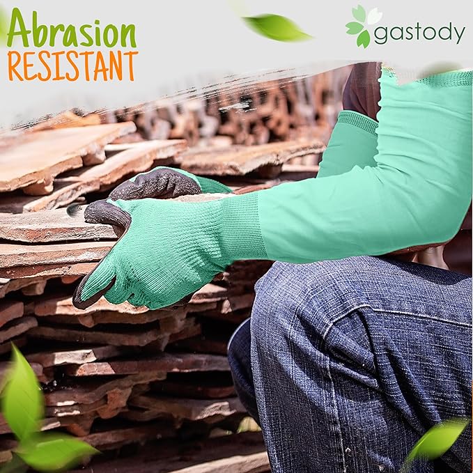Gastody™ Long Sleeve Gardening Gloves Women and Men - Long Cuff Garden Gloves, Multipurpose Heavy Duty Outdoor and Indoor