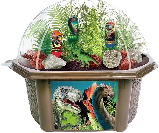 Toys by Nature Biosphere Terrarium Starter Kit, Complete Supplies Included to Grow Your Own Prehistoric Jurassic Park (Dinosaur Domain)