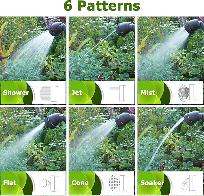 Heavy Duty Watering Wand, 22-Inch Long Metal Garden Hose Wand with Adjustable Rotating Head, Hose Nozzle Sprayer with Thumb Control, Perfect for Hanging Baskets,Shrubs and Plants