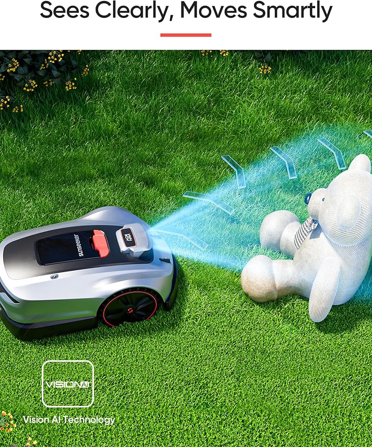 Sunseeker X3 Plus Robot Lawn Mower no Wire,0.3 Acre/13,000 Sq. Ft,Smart APP Control, AI & RTK Navigation, 6 Muti-Zone, Path Planning, for Small/Medium Yards