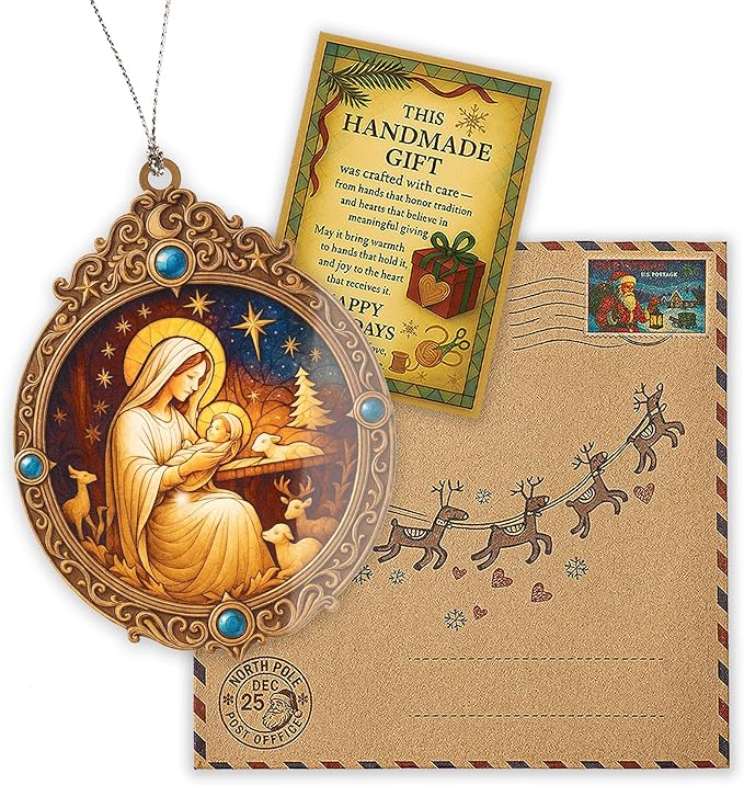 Mary Ornament - Nativity scene - Nativity ornaments - Christmas ornament 2025 - Regilious gifts - Car Mirror Hanging - Christian Christmas ornaments - Easter Decor, Xmas Decor - car hanging