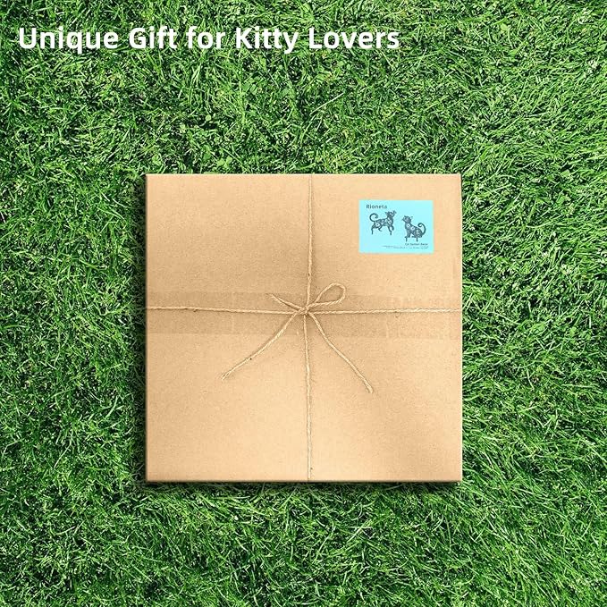 Metal Cat Garden Decor for Outside (2 Pack), 14" Yard Art Stakes,Unique Gift for Kitty Lovers, Outdoor Lawn Statues and Weather Resistant Yard Art