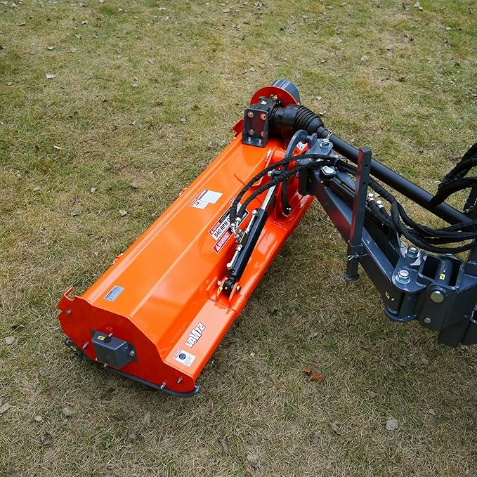 72” Offset Ditch Bank Flail Mower with 90° Tilt, 70-100 HP Tractor, 3-Point Hitch, PTO Drive Shaft, VAM72
