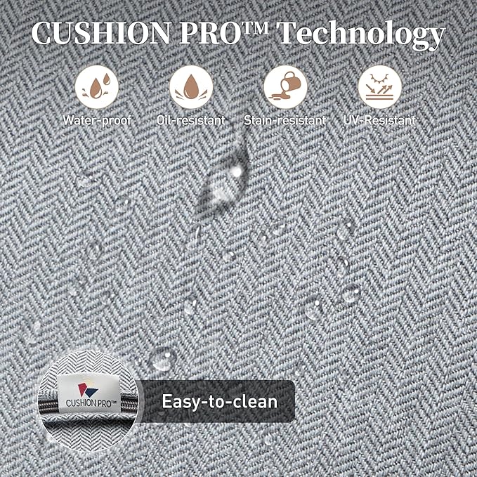 6 Piece Metal Outdoor Patio Furniture Set with Firepit Table, Patio Conversation Set 1 3-seater Sofa, 2 Swivel Chair, 2 Ottoman with 5.75" Thick Cushion, Black Backyard Furniture, Gray