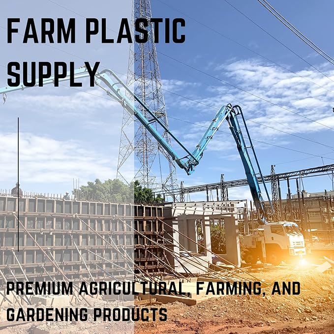 Farm Plastic Supply - Dura Skrim String Reinforced Clear Plastic Sheeting - 6 Mil - (20' x 200') - Reinforced Poly Film Tear Resistant, Weatherproof, Vapor Barrier Polyethylene Roll for Construction
