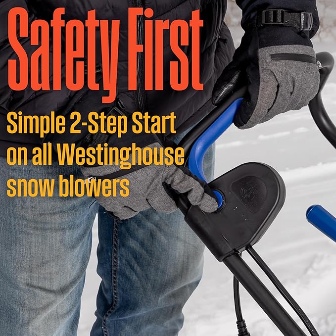 Westinghouse WSnow18 Corded Snow Blower 18 Inch, Dual LED Lights, Electric Snow Blower with 25ft Throwing Distance, Plows 650lbs/min, Adjustable Chute