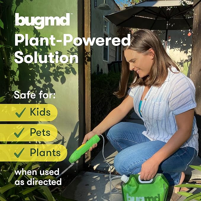 BugMD Blaster Kit - 3 Pack Pest Control Essential Oil Concentrates 3.7 oz and 1 Pest Blaster - Plant-Powered Bug Spray for Home, Insect Killer, Ant Killer for House, Flea Spray for Home, Roach Spray