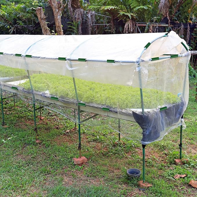 Jetec 128 Pieces Clamp for PVC Pipe Greenhouses, Row Covers, Shelters, Bird Protection, 2.4 Inches Long (Green,For 1/2 Inch PVC Pipe)