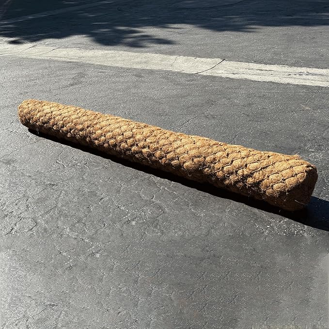 Sandbaggy Coir Fiber Log – 16" Diameter | 100% Biodegradable Erosion Control - Coconut Fiber - Slope Erosion (16" x 10 ft, 10, Count)