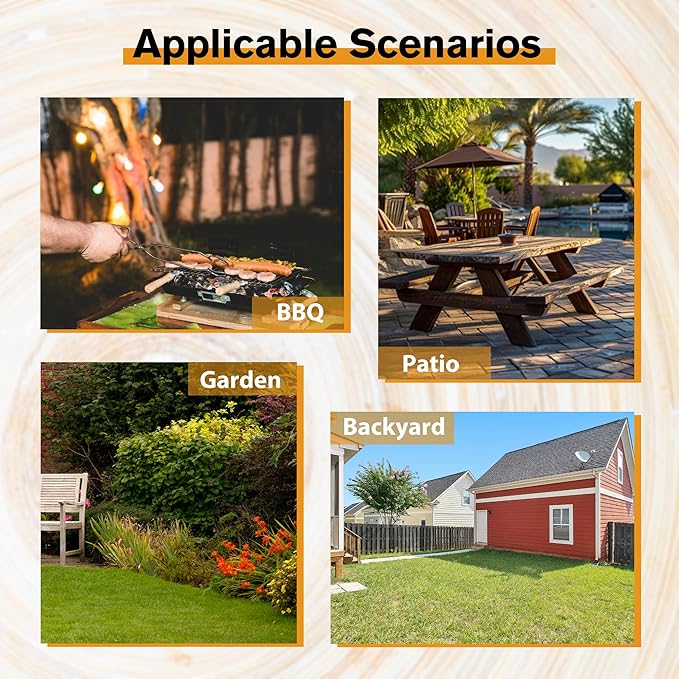 Outdoor Wooden Picnic Table with Benches Camping Dining Table for Garden Patio Backyard,Natural Color (Natural, Rectangle)