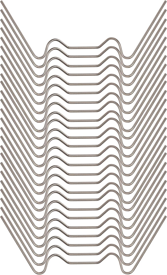 Greenhouse Glazing Clips, Pack of 50 Stainless Steel W Type Clip Leaf Spring Clips, Aluminium Greenhouse Care, House Twin-Hall Web Sheets