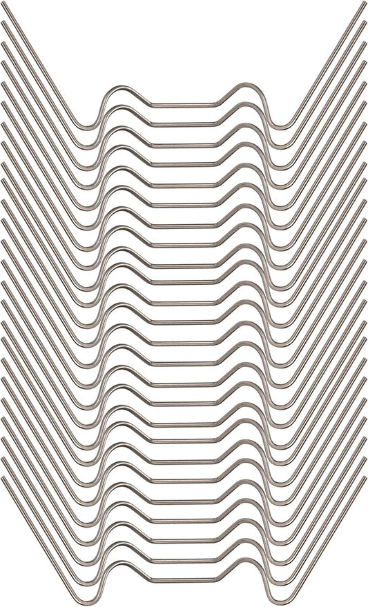 Greenhouse Glazing Clips, Pack of 50 Stainless Steel W Type Clip Leaf Spring Clips, Aluminium Greenhouse Care, House Twin-Hall Web Sheets