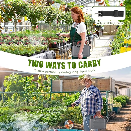 2 Gallon Battery Powered Garden Sprayer Pump Sprayer with USB Rechargeable Handle, Retractable Wand, Adjustable Strap Electric Weed Sprayer for Lawn, Garden, Yard