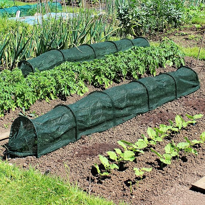 2 in 1 Portable Greenhouse Protection from Sun Heat,Garden Tunnel Shade Net Cover with Quick-Release Technology,Row Covers for Vegetables Plant Cover from Sun (Pack 1)