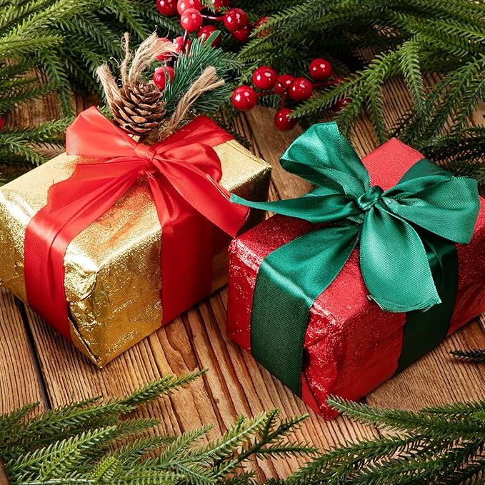 Adnee 10 Yard Floral Foil Plant Pot Covers,Matte Texture Christmas Plant Pot Foil,Golden Floral Pot Wrapping Paper for Christmas Home Flower Pot DIY decor