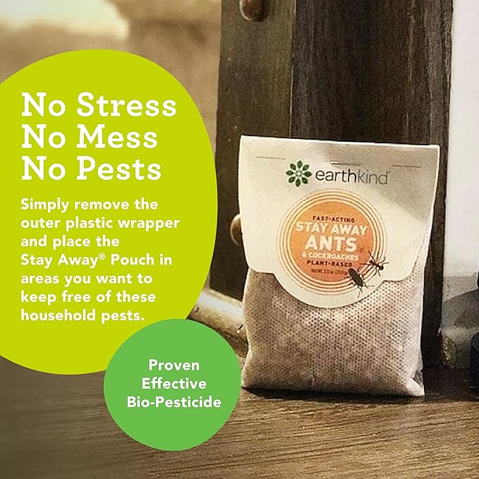 Stay Away Ants & Cockroaches Deterrent Pest Control Scent Pouches - All Natural, Environmentally Friendly, No Mess (12-Pack)