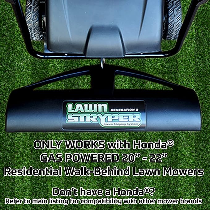 Lawn Stryper- Generation 3 Lawn Striping System/Stripe Your Lawn Like A Ballpark/ONLY Works with Honda 20"-22" Residential Walk-Behind Lawn Mowers