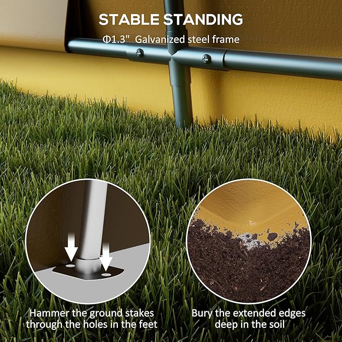 Outsunny 12' x 20' Heavy Duty Carport Canopy, UV30+ Resistant Portable Garage Tent with 2 Windows and Roll-up Door, for Truck, Boat, Car, Motorcycle, Bike, Garden Tools, Yellow