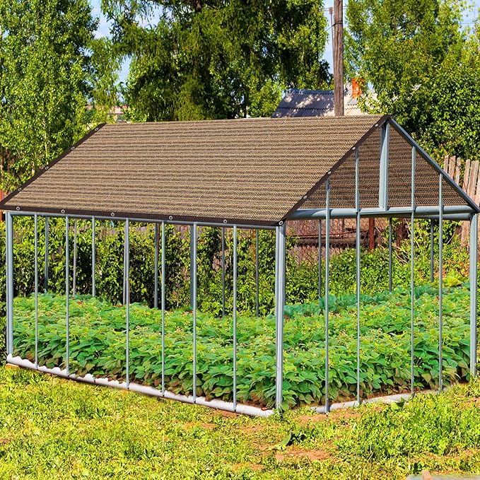 80% Shade Cloth, Durable Mesh Tarp with Grommets, Garden Sunblock Shade Cloth Shading Antifreezing for Plants Cover, Greenhouse, Barns Kennel, Patio, Tomatoes