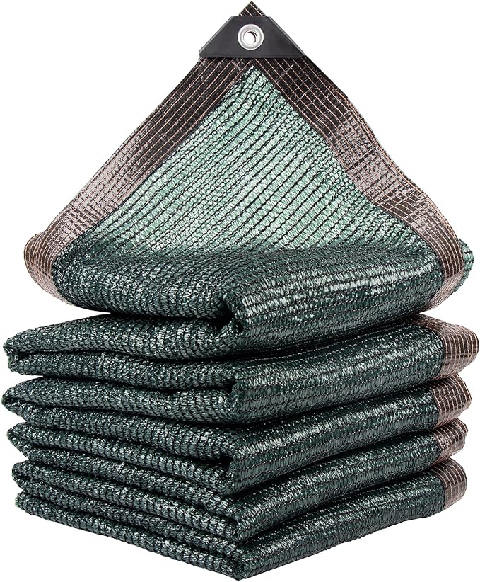 60% 20 X 48 FT Green Shade Cloth, Outdoor Woven Sun Shade with Grommets, Durable Breathable Netting Shading Antifreezing for Patio, Garden, DIY Home, Plants Cover, Greenhouse, Dog Kennel