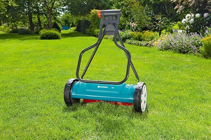 GARDENA (4018) Classic 16" Reel Lawn Mower with 5 Blades. The Lawn Mower for Everyday use with No Gas, No Electricity Makes Mowing a Breeze. Best Yard Tools You can own.