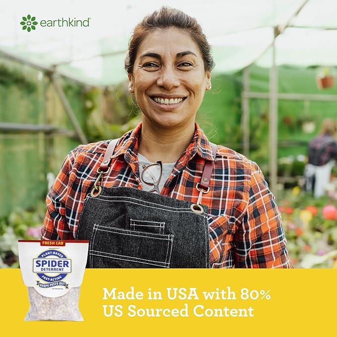 Fresh Cab Spiders Deterrent - Indoor Botanical Pest Deterrent - Safe for Kids & Pets When Used as Directed - Made with Rosemary Essential Oil - 4-Pack