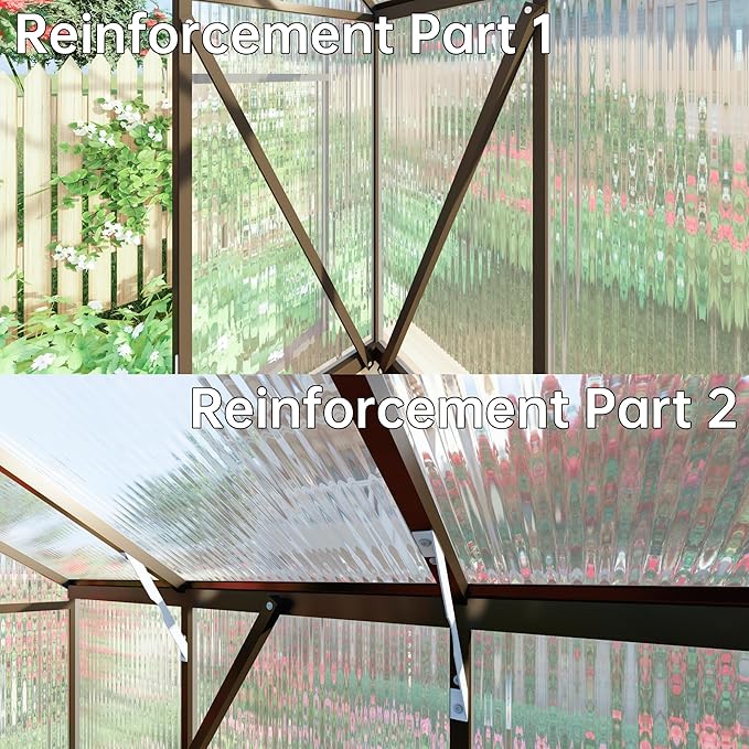 8x8 FT Greenhouse for Outdoors,Green House for Outside,Dark Gray