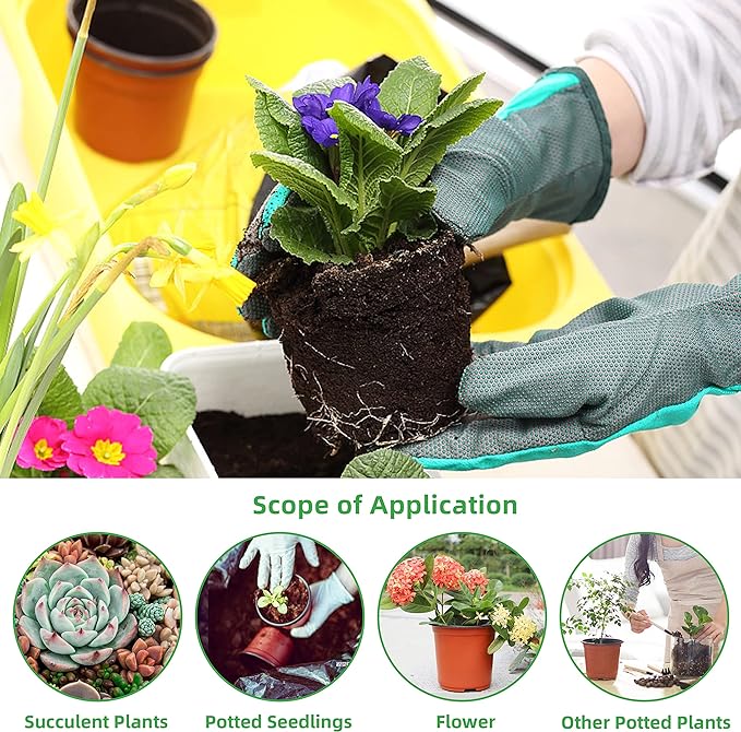 TDHDIKE 4" Small Plastic Plant Nursery Pot/Pots (100pcs) Seedlings Flower Plant Container Seed Starting Pots , Come with 100pcs Plant Labels