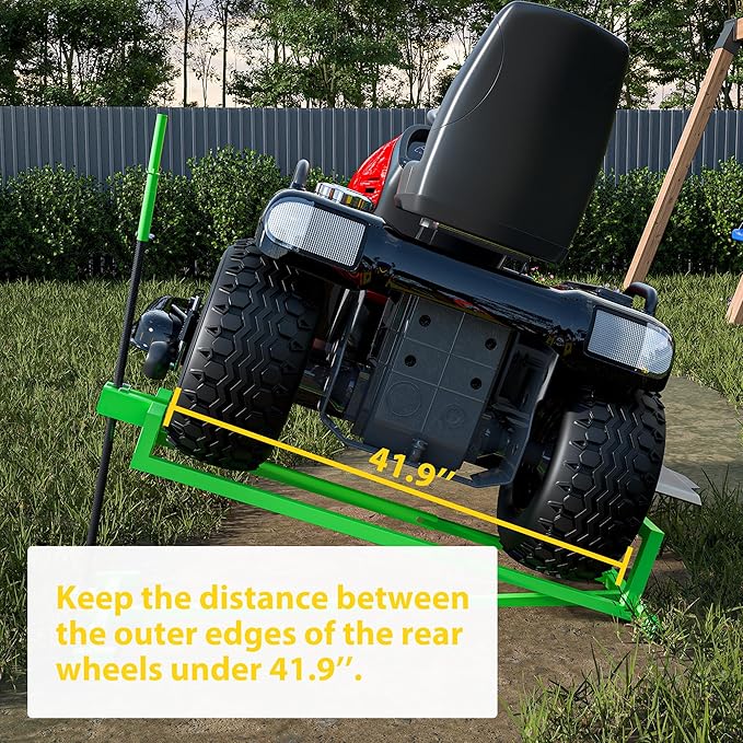 Ride-On Lawn Mower Jack Lift - Telescopic Maintenance Jack for Garden Tractors and Riding Lawn Mowers, 880 lbs Weight Capacity, Manual and Power Tool Handles Included
