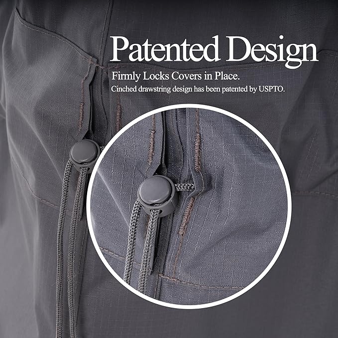 Patio Chair Covers, Outdoor furniture Cover, Heavy Duty, Waterproof Patio Chair Covers, 43W x 42D x 42H, Gray, 1-Pack