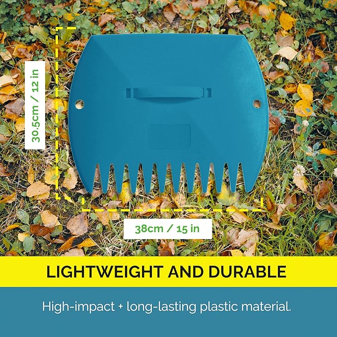 GardenHOME Leaf Scoops Hand Rakes, Large Leaf Grabbers for Yard Work and Garden Use, Clear and Collect Garden Rake, Leaf Scooper and Claws for Leaves, Lawn Debris, and Trash Cleanup