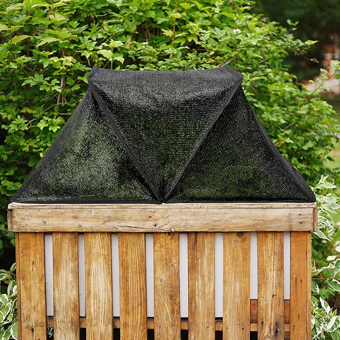 2 Pack Foldable Plant Shade Tent, 35" x 20" x 14" Raised Garden Bed Plant Sun Protection Cover, UV Resisitant 80% Sunblock Garden Sun Shade Net Crop Cage with Stakes for Outdoor Plants Flower Potted