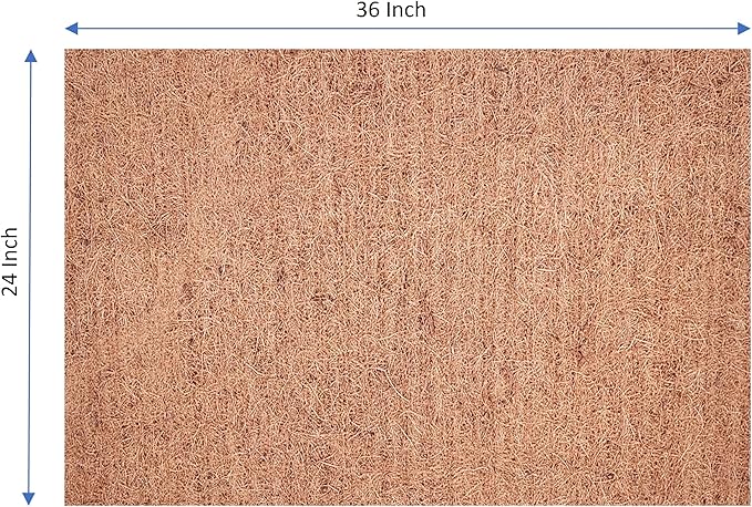 Deepthi Coco Coir Fiber Sheet Roll – 24 x 36 Inch, Pack of 3 – Natural Coconut Mat for Planters, Garden Beds, Pet Cages, Basket Liners, Reptile Bedding, Snow/Ice Anti-Slip Mat, Mulch Barrier