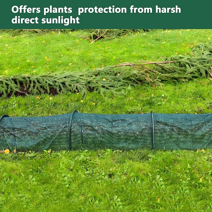 2 Pack Garden Tunnel Shade Net Cover - 10FT Shade Net Tunnel Plant Row Cover - Plant Gardening Net for Greenhouse Garden Patio Plants