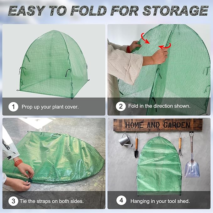 40″*40″*31″ Winter Plant Warm Covers - Raised Bed Cover, Garden Row Accelerator, Warm Tent Freeze Protection Humidity Domes for Germination, Seedling Propagation Protecting Plants from Animals 2 PCS